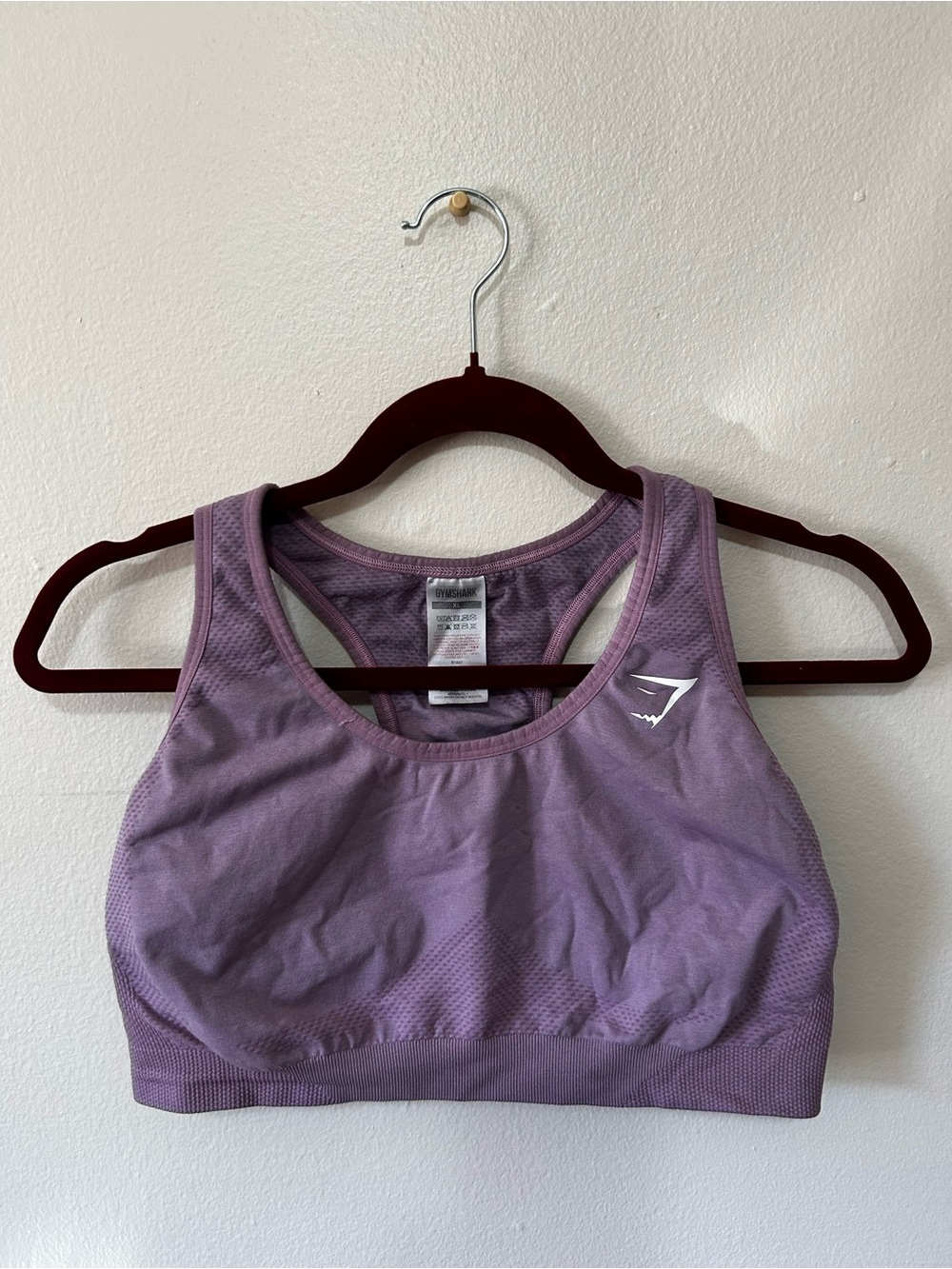 Gymshark Lavender Seamless Sports Bra - Racerback Support
